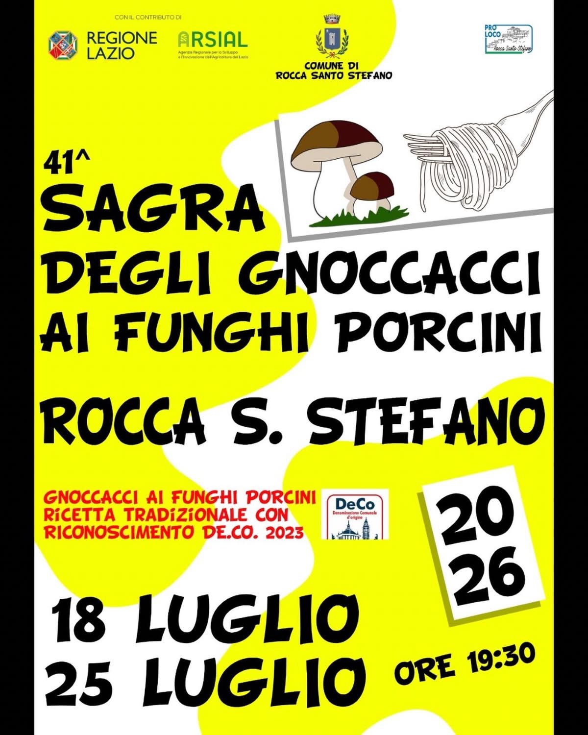 Sagra degli Gnocacci ai Funghi Porcini