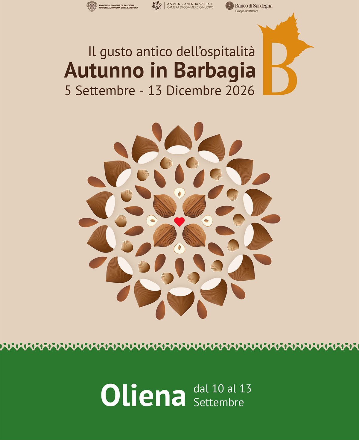 Autunno in Barbagia a Oliena 2026: Cortes Apertas