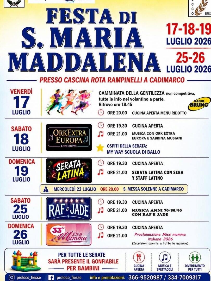 Festa di S. Maria Maddalena