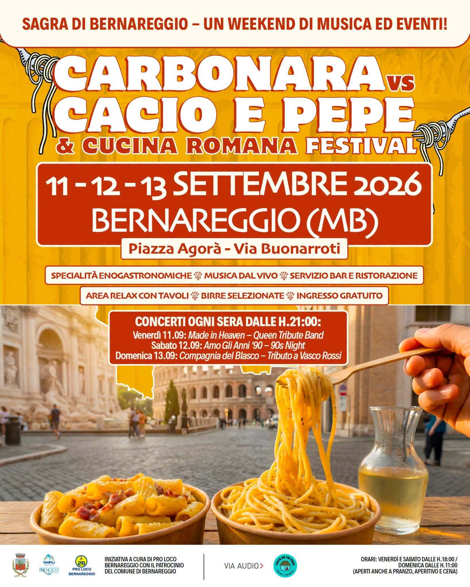 Carbonara vs Cacio e Pepe a Bernareggio