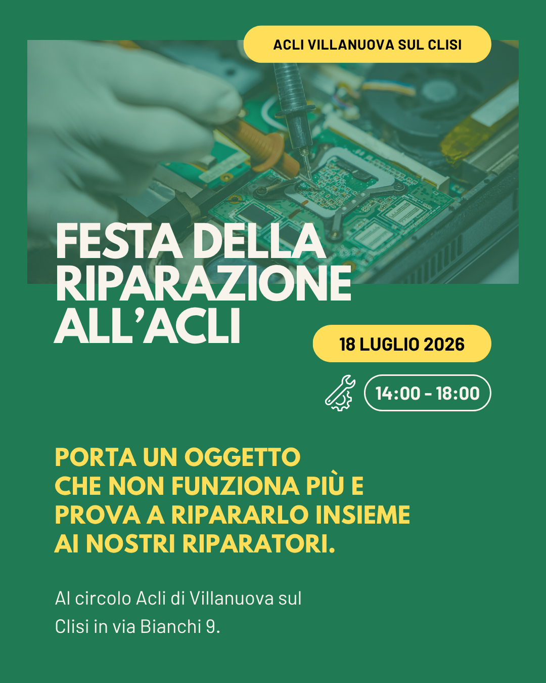 Festa della riparazione all’ACLI